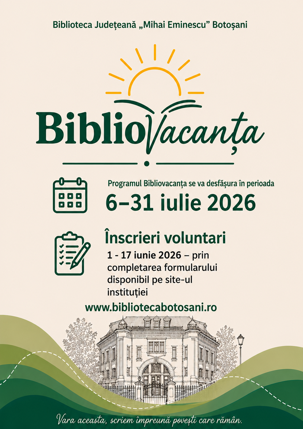 BiblioVacanța 2026 - Voluntari